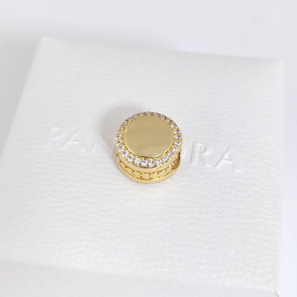 Pandora Engravable Daughter Charm Bead Gold Plated with box - Picture 2 of 10